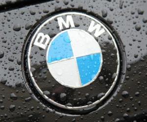 пазл БМВ логотип, немецкая марка автомобиля